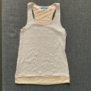 Alice+Olivia Racerback Sequenced Tank Top Size XS